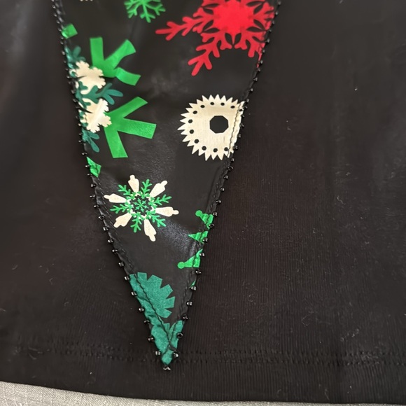 Talbots- set of 2 holiday silk scarves. The cream one is NWOT- never worn. - Picture 6 of 7